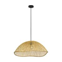 Hängeleuchte 390236*sambucona - Schwarz, Natur, Holz/Metall (72/150cm) - Eglo