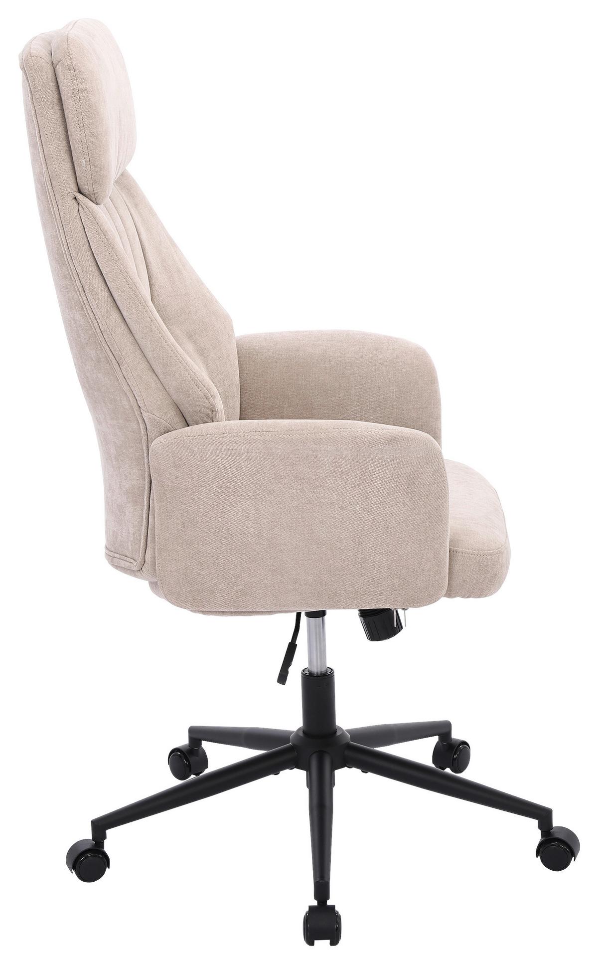 Drehstuhl Austin Hellbraun B: 66 cm - Hellbraun/Schwarz, MODERN, Holz/Kunststoff (66/114/122/64cm) - Livetastic