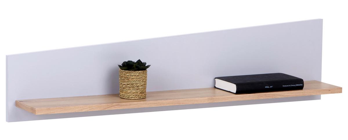 NÁSTĚNNÁ POLICE JOHNNY - šedá/dub artisan, Moderní, kompozitní dřevo (94,4/23/15,8cm)