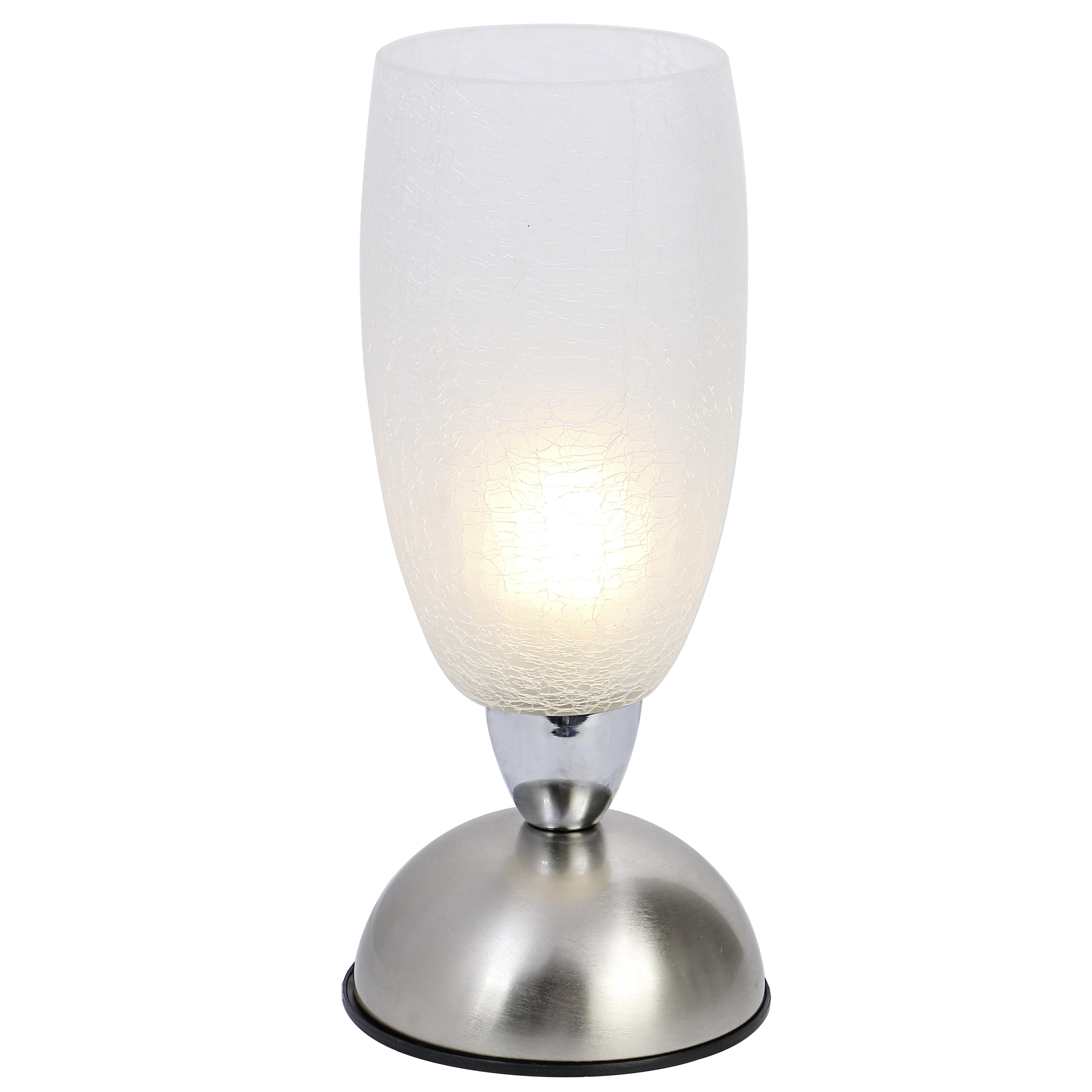 Asztali Lámpa Eno - nikkel/átlátszó, Romantik / Landhaus, Üveg/fém (13/28cm) - James Wood