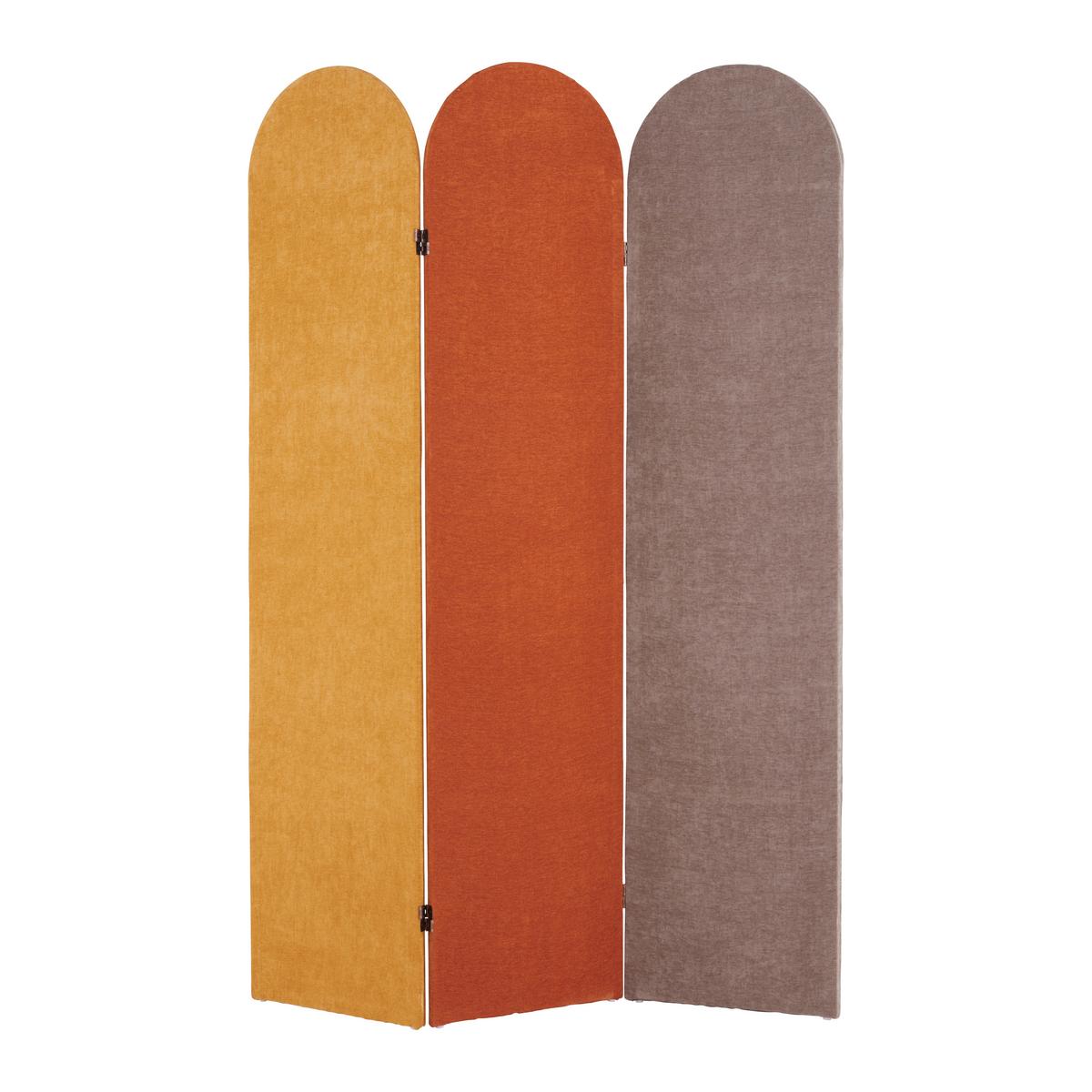 Paraván DIDI samet - šedá/hnědá, Konvenční, dřevo/textil (120/170/2cm) - Mömax