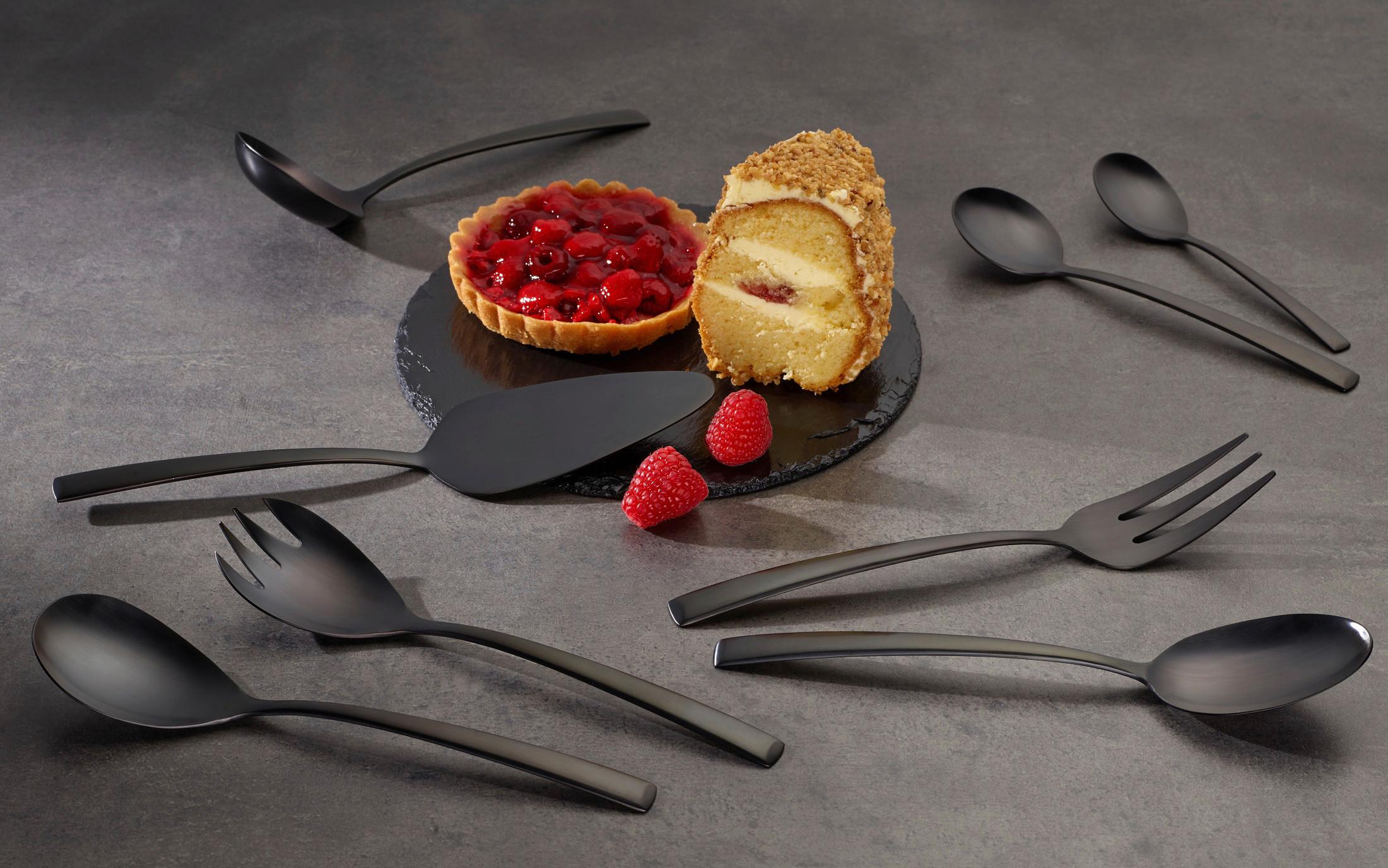 Besteckset 68-Teilig für 12 Personen - Schwarz, Basics, Metall - Echtwerk