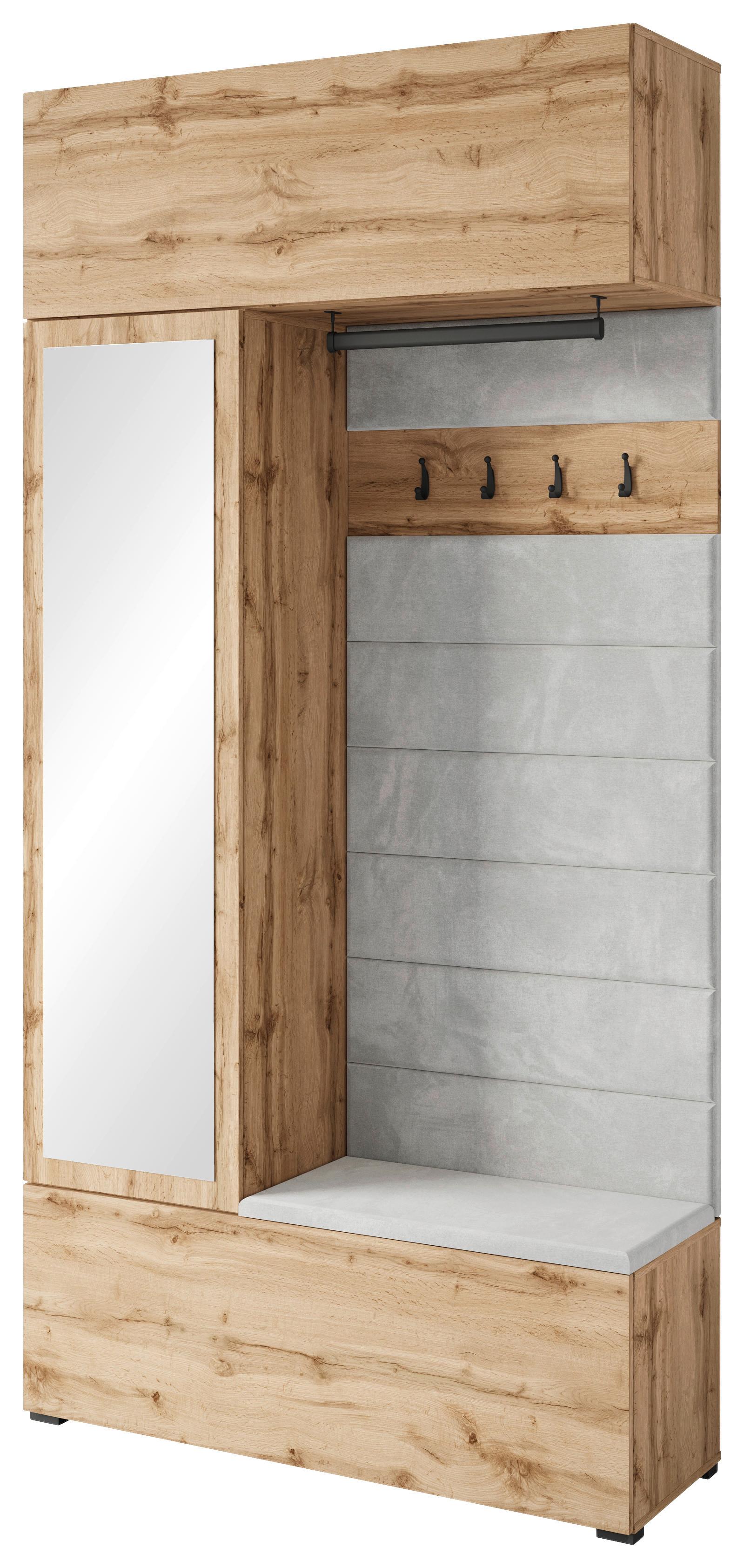 Garderobe Tejo Eiche Wotan B: 115 cm - Eiche Wotan, Trend, Holzwerkstoff (115/231,9/37,5cm) - Livetastic