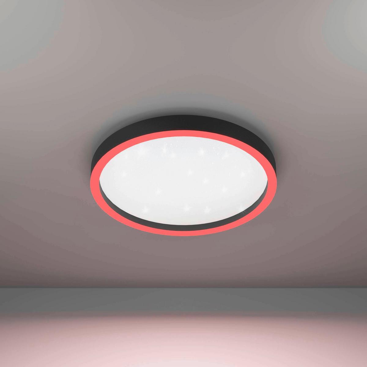 Led-deckenleuchte Montemorelos Z Ø 42 Cm Farbwechsler - Weiß, Design, Kunststoff/Metall (42/7cm) - Eglo