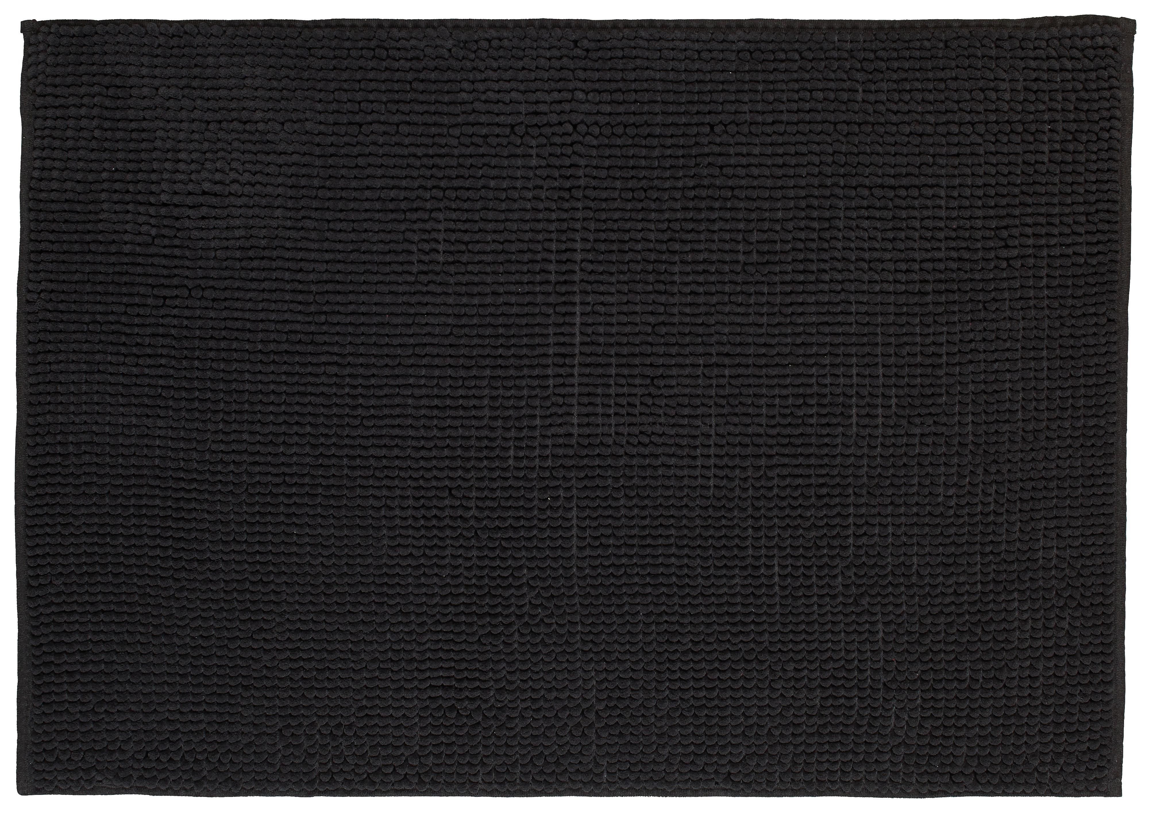 Předložka Koupelnová Nelly, 60/90cm, Černá - černá, textil (60/90cm) - Modern Living