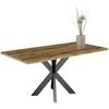 Esstisch Alex Schwarz, Plankeneiche - Plankeneiche/Schwarz, MODERN, Holzwerkstoff/Metall (140/90/78cm) - Livetastic