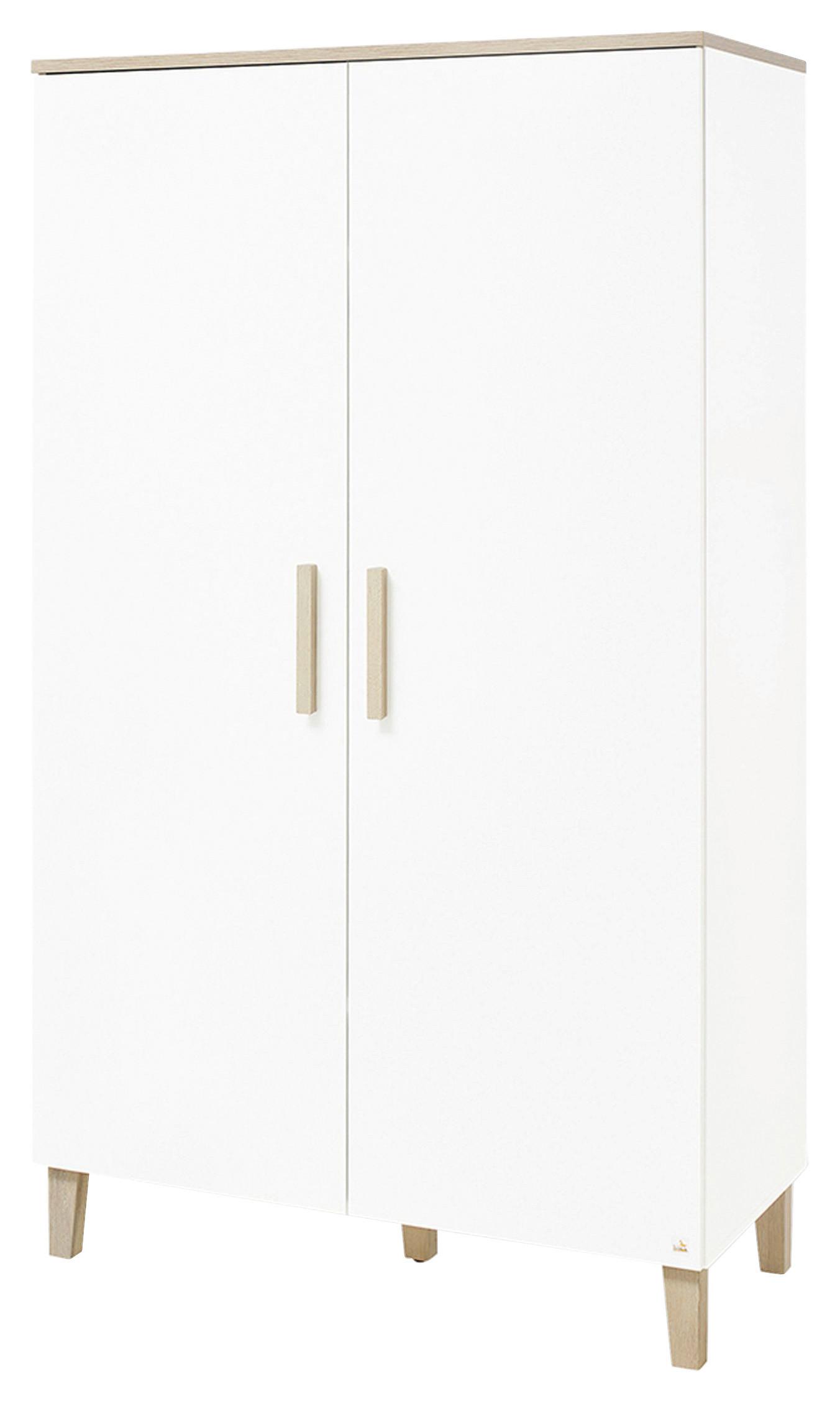 Babykleiderschrank 140032 Lumi - Eichefarben/Weiß, Design, Holz/Holzwerkstoff (110/189/56cm) - Pinolino