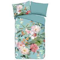 Wendebettwäsche 140x200 cm Multicolor Blume - Multicolor, Basics, Textil (140/200cm)