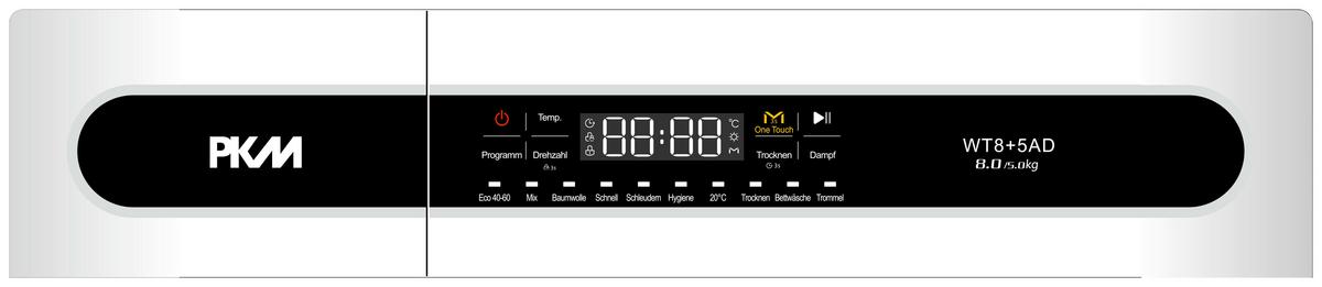Waschtrockner Wt8+5ad - Weiß, Trend, Kunststoff (60/85/52cm) - PKM