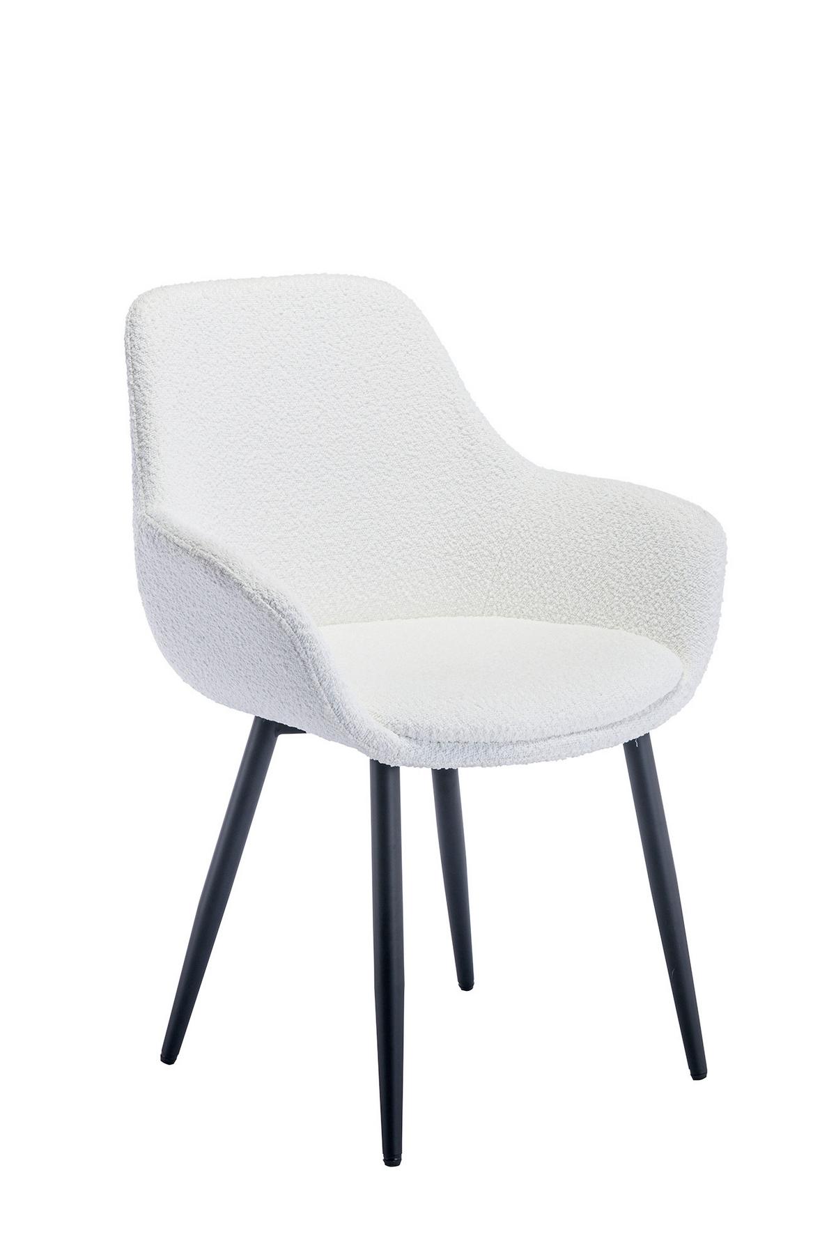 Stuhl-Set Weiß B: 64 cm - Schwarz/Weiß, MODERN, Textil/Metall (64/86/59cm) - Livetastic