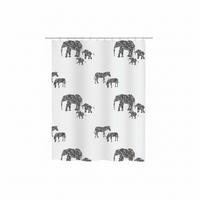 Duschvorhang Serengeti Polyester ca. 180x200 cm - Schwarz, Basics, Textil (180/200cm) - Spirella