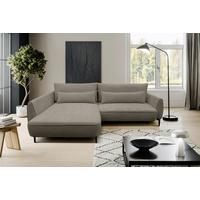 Ecksofa Abriamo Beige 204x273 cm - Beige/Schwarz, Design, Textil (204/273cm) - MID.YOU