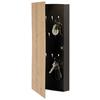 Schlüsselkasten Moni - Eichefarben/Schwarz, Basics, Metall (20/40/4cm)