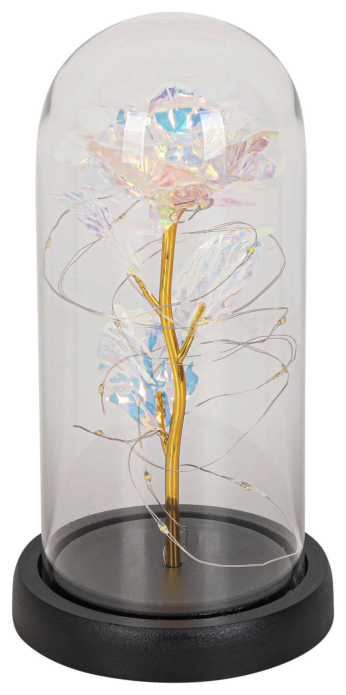 DEKORAČNÍ LED SVÍTIDLO FLOWI - černá/průhledné, Moderní, plast (11cm) - Mömax