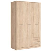 Drehtürenschrank 118,5cm Nepo Plus Sonoma Eiche - Sonoma Eiche, MODERN, Holzwerkstoff (118,5/197/54,5cm) - Livetastic
