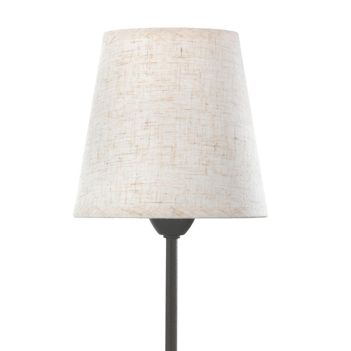 NACHTTISCHLEUCHTE 5031/LB - Creme/Schwarz, KONVENTIONELL, Textil/Metall (15/15/36cm)