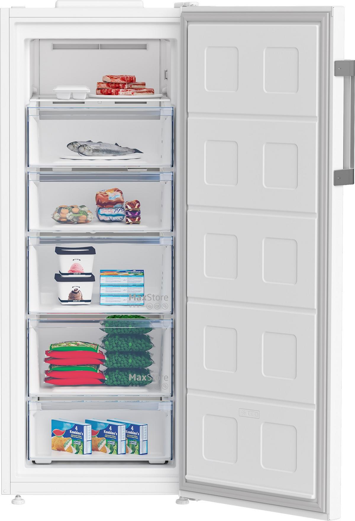Gefrierschrank B3RFNE274W Nutzinhalt ca. 220 L, EEKL: E - Weiß, Basics (66,1/158/76,2cm) - Beko