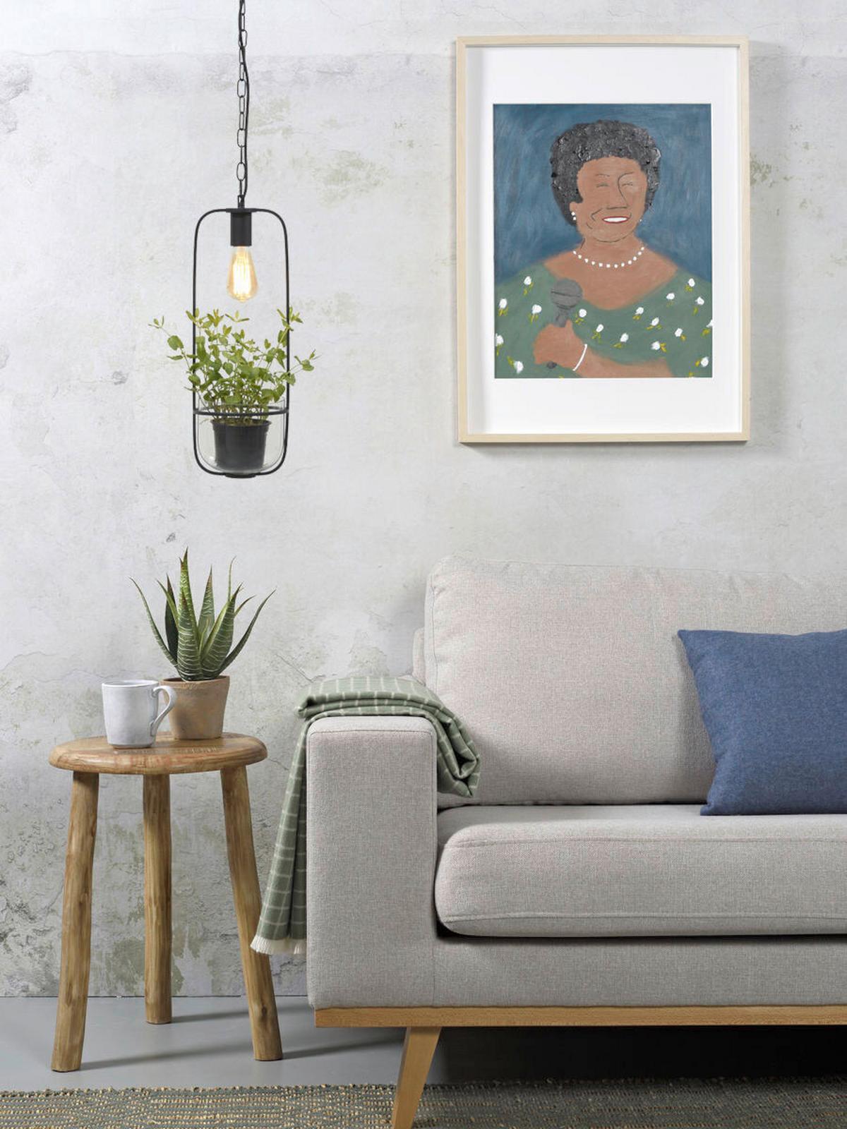 Hängeleuchte Florence/h/b - Transparent/Schwarz, Trend (19/52cm) - It's about Romi