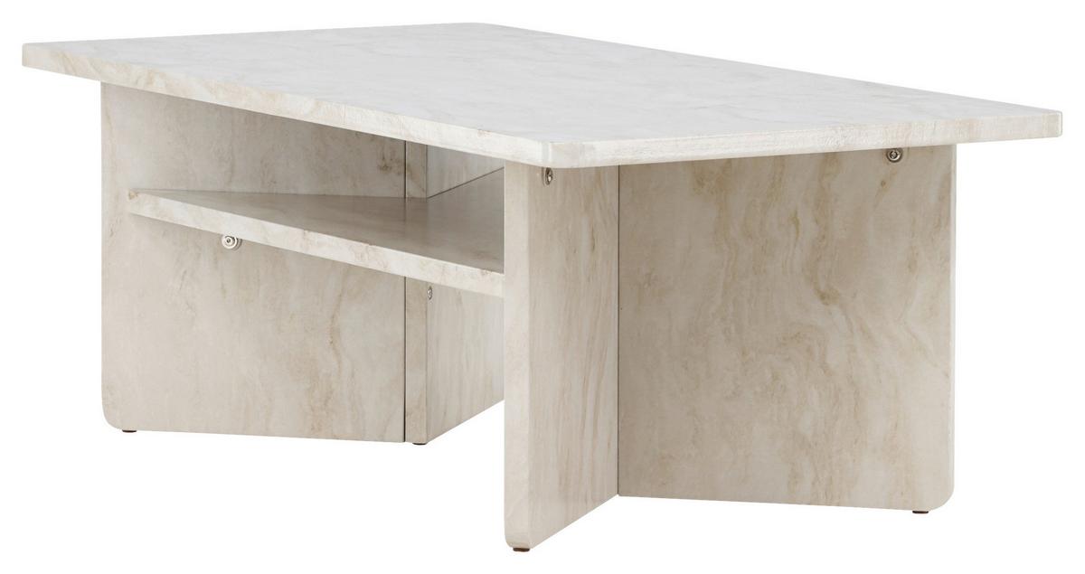 Couchtisch Ålesund - Beige, Design, Holzwerkstoff (120/60/42cm) - Livetastic