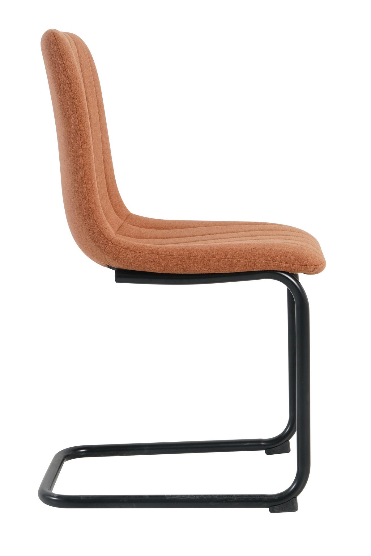 Stuhl-set Braun, B: 43cm - Schwarz/Braun, Design, Textil/Metall (43/87/53cm) - Livetastic