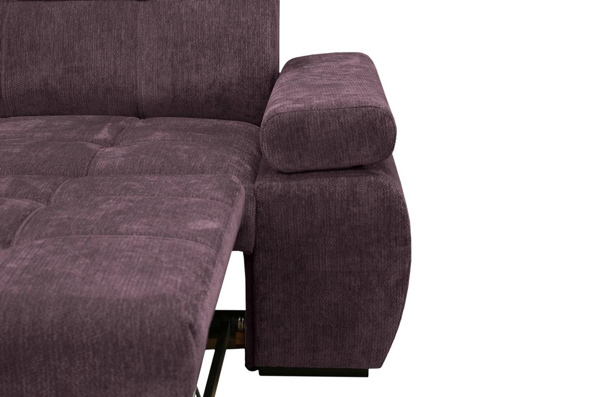 Rohová sedačka VEGAS, ľavá, černicová ženilka - čierna/černicová, Design, drevo/textil (173/294cm)