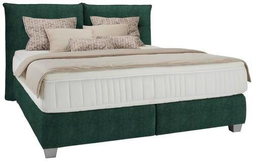 Posteľ boxspring Fog 160x200cm,zelená - zelená/strieborná, Lifestyle, textil/plast (160/200cm) - Premium Living
