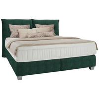Postel boxspring Fog 180x200cm,zelená - barvy stříbra/zelená, Lifestyle, dřevo/textil (180/200cm) - Premium Living