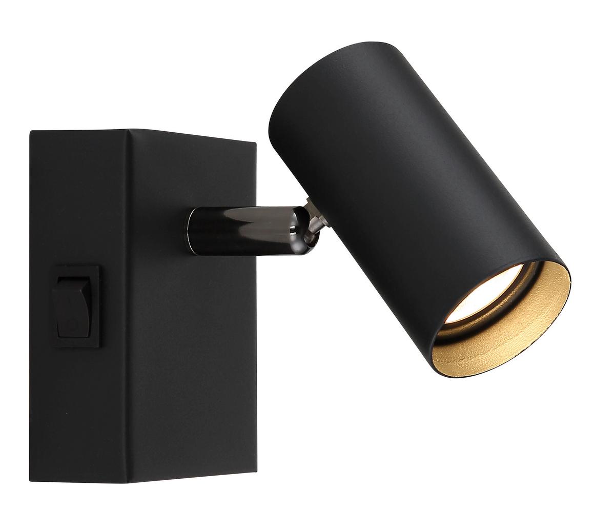 LED-Strahler 3000k, 6w - Schwarzchrom/Schwarz, Design, Metall (11/9/7cm) - Globo