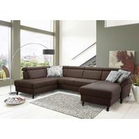 Wohnlandschaft Arngast links cognac, 193x317x165 cm - Cognac/Schwarz, KONVENTIONELL, Textil (193/317/165cm) - Sit & More