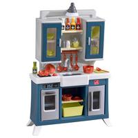 Spielküche Modernes Landhaus Kunststoff Ab 1,5 Jahre, Sound - Blau/Weiß, Basics, Kunststoff (76,2/121,9/27,9cm) - Ambia Garden