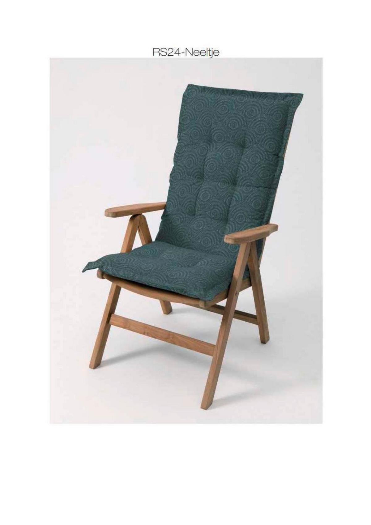 Hochlehnerauflage Genf 114x47 Cm Grau/türkis - Schlammfarben, Basics, Textil (114/48/4cm) - Beo