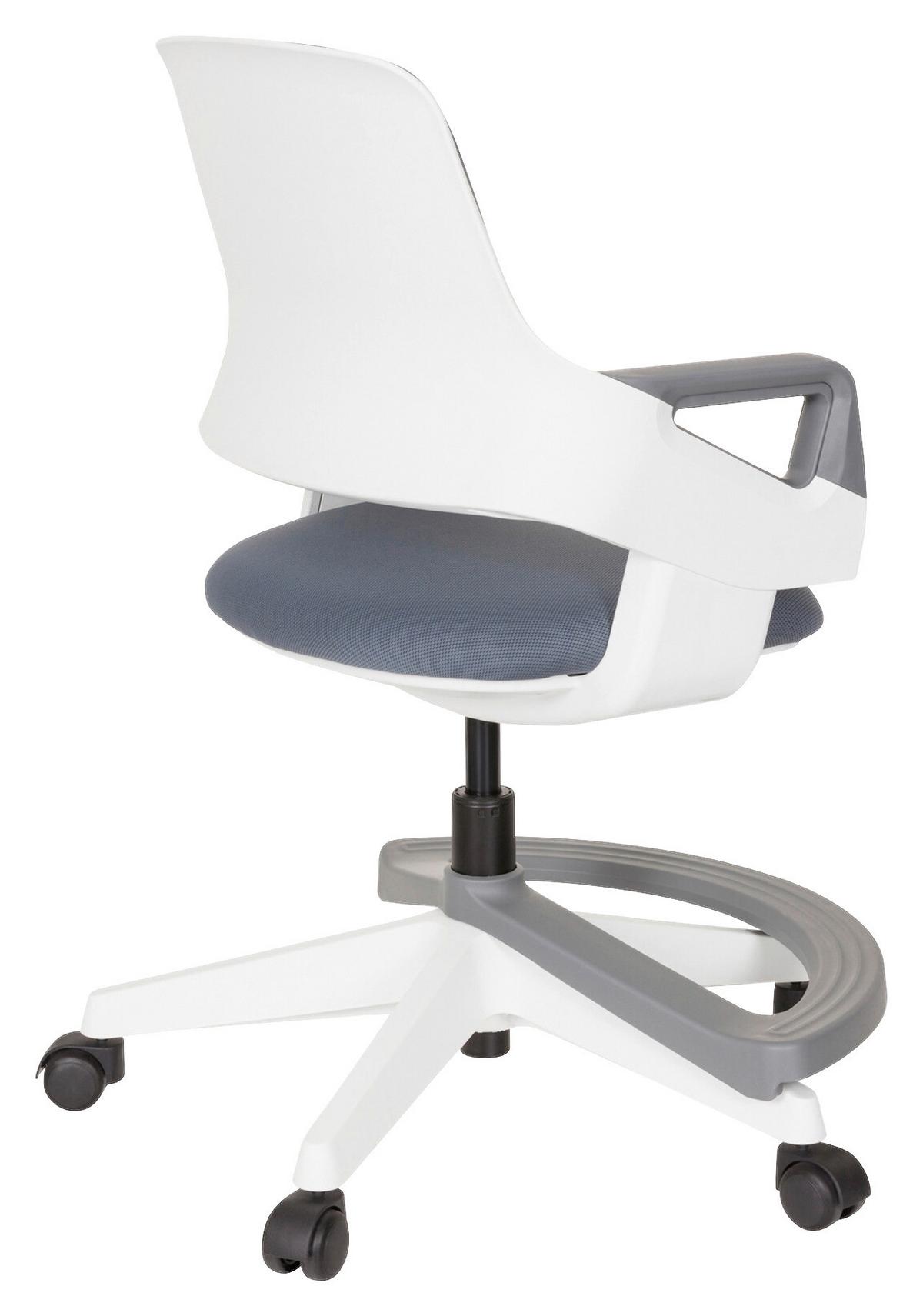 Jugenddrehstuhl Kid Flex Grau - Weiß/Grau, Basics, Kunststoff (53/80-93/60cm) - MID.YOU