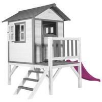 Spielhaus C050.002.40 - Lila/Weiß, KONVENTIONELL, Holz/Kunststoff (240/189/167cm) - Ambia Garden