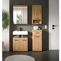 Badezimmer Scout Eiche Artisan Dekor B: 97cm - Schwarz/Eiche Artisan, Trend, Glas/Holzwerkstoff (97cm) - MID.YOU
