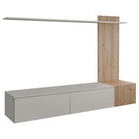 Obývacia stena SOLO kašmírová - kašmírová/dub artisan, Modern, kompozitné drevo/plast (180/130/40cm) - P & B