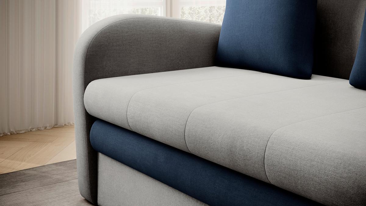 Schlafsofa Ario Schwarz, Dunkelblau, B: 244 Cm - Blau/Anthrazit, Design, Textil (244/97/97cm) - MID.YOU