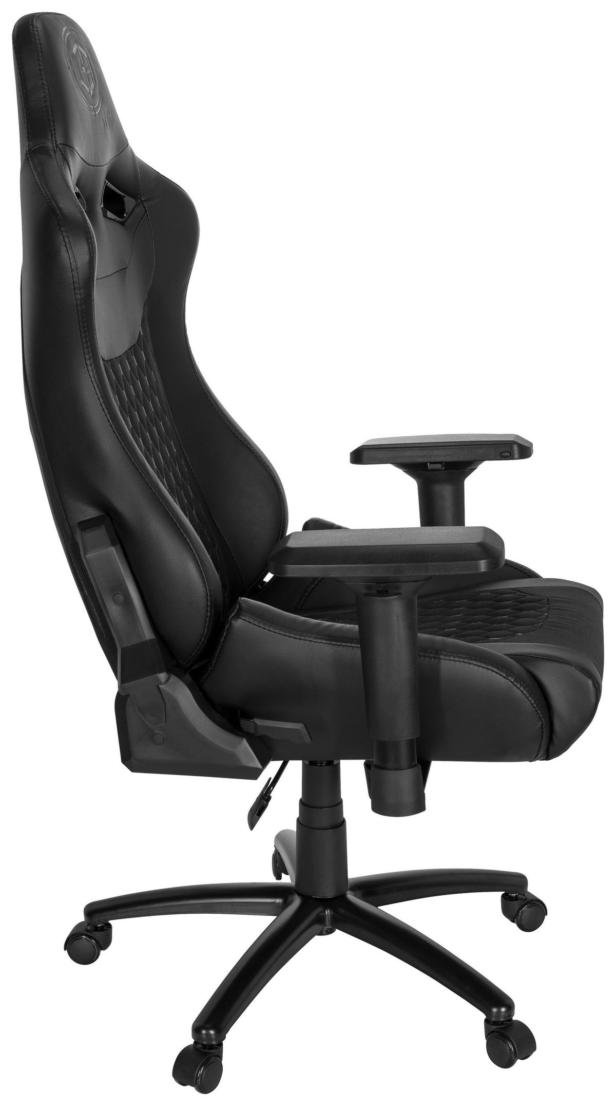 Gamingstuhl Gamebreaker Sx 04 Lederlook Schwarz Bis 120kg - Schwarz/Weiß, MODERN, Kunststoff/Textil (74/137/66cm) - MID.YOU