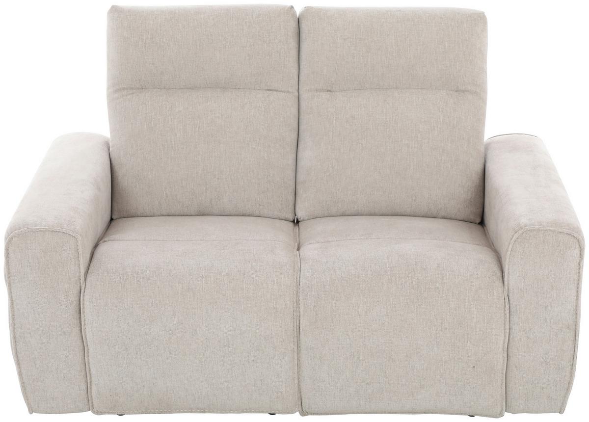 2-Sitzer Sofa Paco Webstoff Beige, B: 158 cm - Beige/Schwarz, MODERN, Holz/Textil (158/102/93cm)