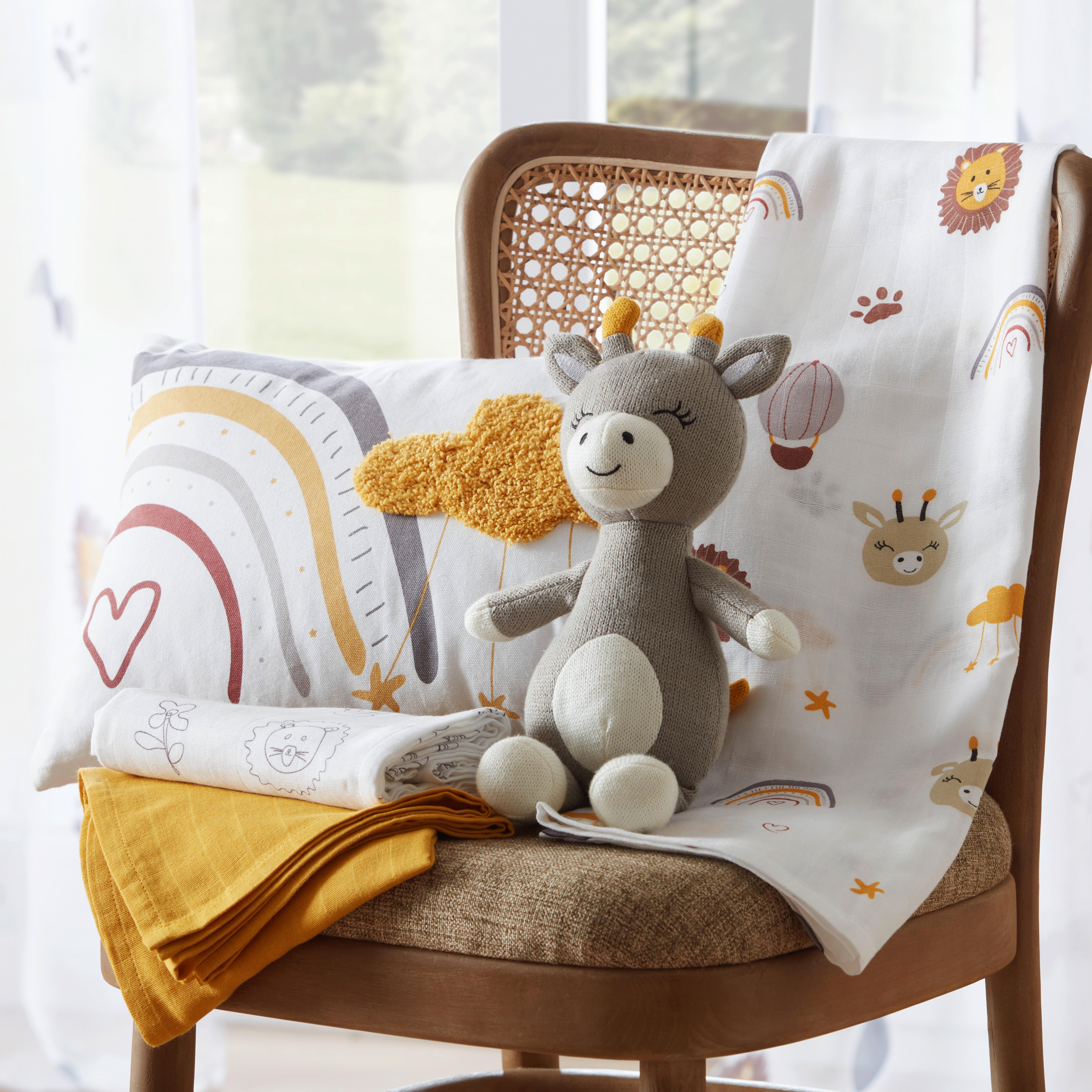DETSKÝ VANKÚŠ Sammy, 30/50cm - sivá/biela, Konventionell, textil (30/50cm) - Modern Living