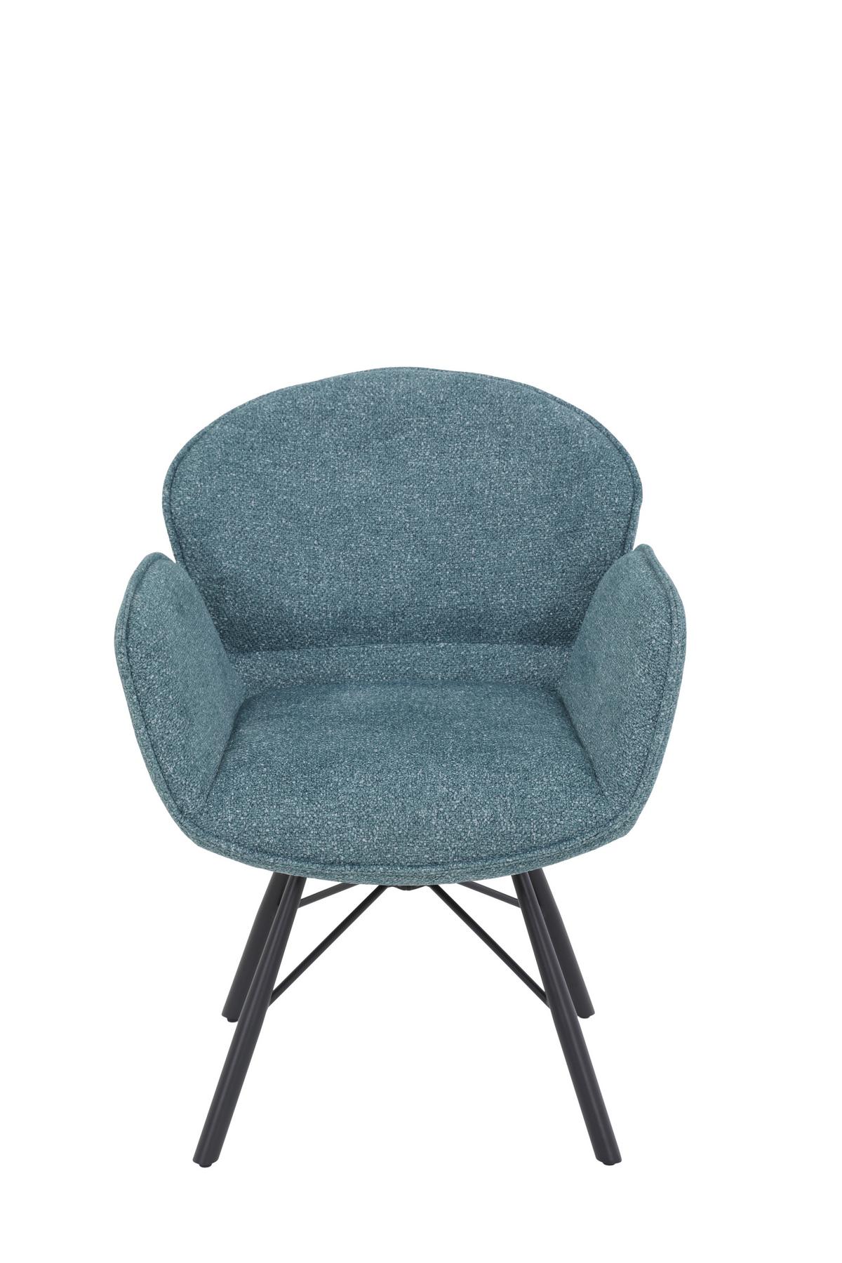 Armlehnstuhl-set Bristol S 2er-Set - Salbeigrün/Schwarz, MODERN, Textil/Metall (62/83/66cm) - MID.YOU