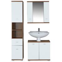 Badezimmer Bari Eiche Dekor 3-Teilig - Eichefarben/Weiß, KONVENTIONELL, Holzwerkstoff (105,5/190/32cm)