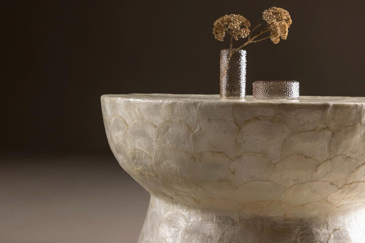 Couchtisch Sandön Creme DxH: 70x40 cm - Creme, MODERN, Naturmaterialien/Holz (70/40cm) - Livetastic