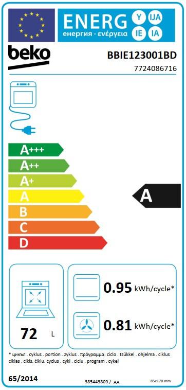 Backofenset Bbse17321b              -Beko- - Schwarz, Basics, Glas/Metall (59.4/59.5/56.7cm) - Beko