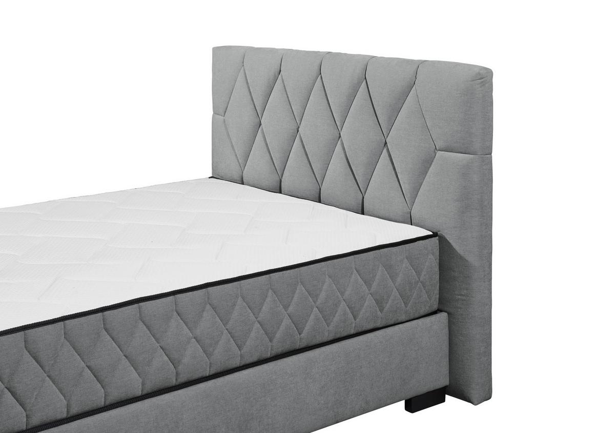 Boxbett Nagol B - Anthrazit/Schwarz, MODERN, Holzwerkstoff/Textil (140/200cm) - MID.YOU