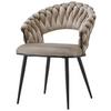 Armlehnstuhl-Set Finesse 125 Beige - Beige/Schwarz, Design, Kunststoff/Metall (61/82/60cm) - Kayoom