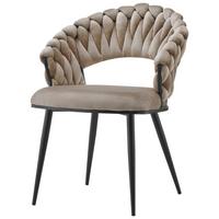 SADA ŽIDLÍ S PODRUČKAMI FINESSE 125 - černá/béžová, Design, kov/plast (61/82/60cm) - Kayoom