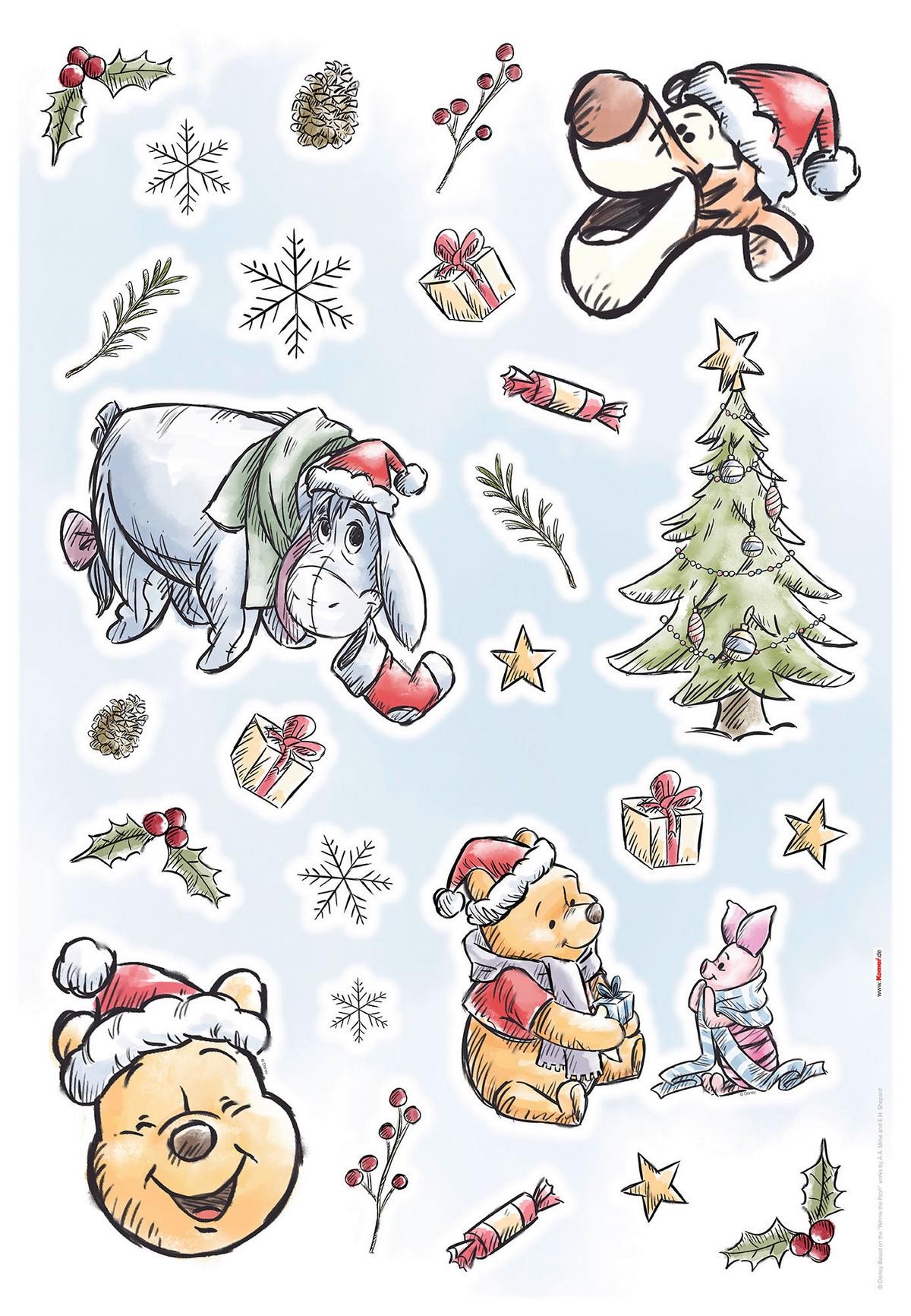 Wandtattoo Winnie Pooh Christmas - Multicolor, Basics, Kunststoff (50/70cm) - Komar