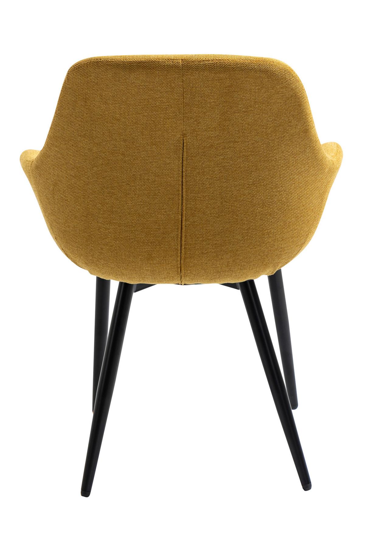 Armlehnstuhl-set Gelb B: 64 Cm - Gelb/Schwarz, MODERN, Textil/Metall (64/86/59cm) - Livetastic