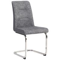 Szánkótalpas Szék Astrid Giga-S - nikkelszínű/szürke, Konventionell, textil/fém (48/95/60cm)