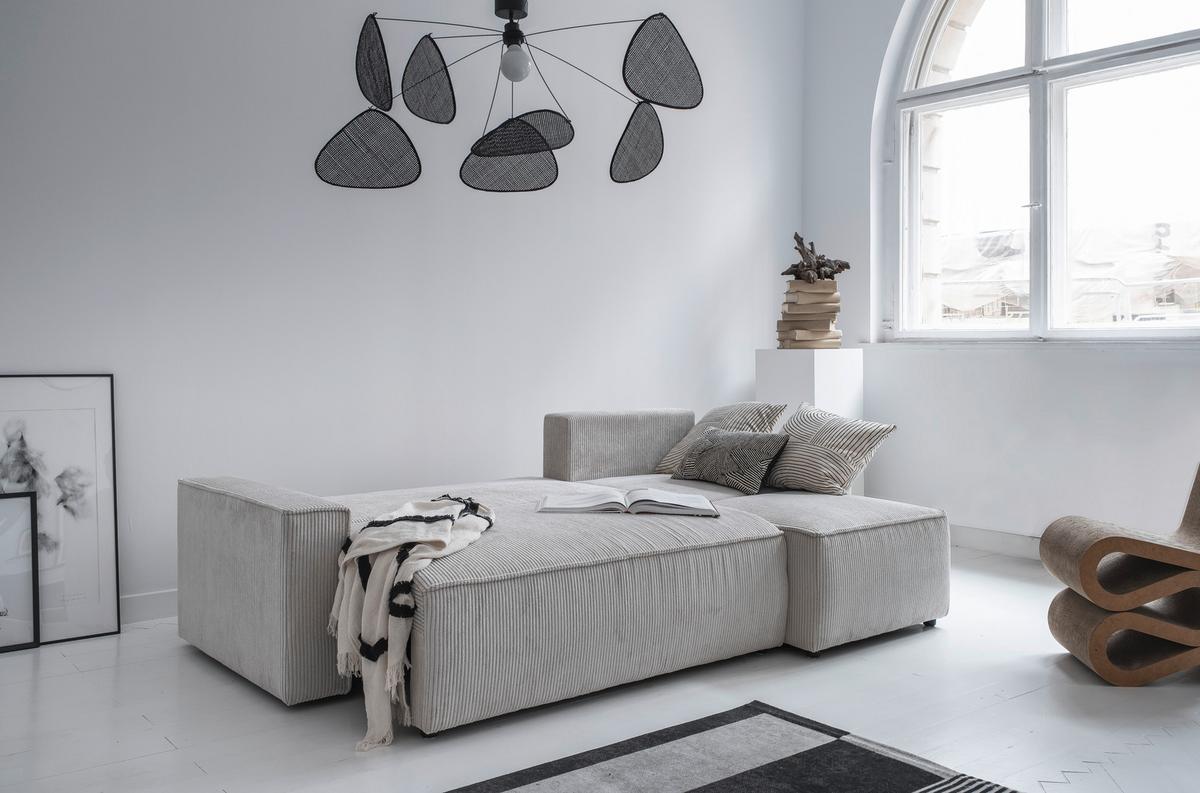 Rozkladacia sedačka OLIVER, obojstranná montáž, béžová - čierna/béžová, Design, textil/plast (250/156cm)